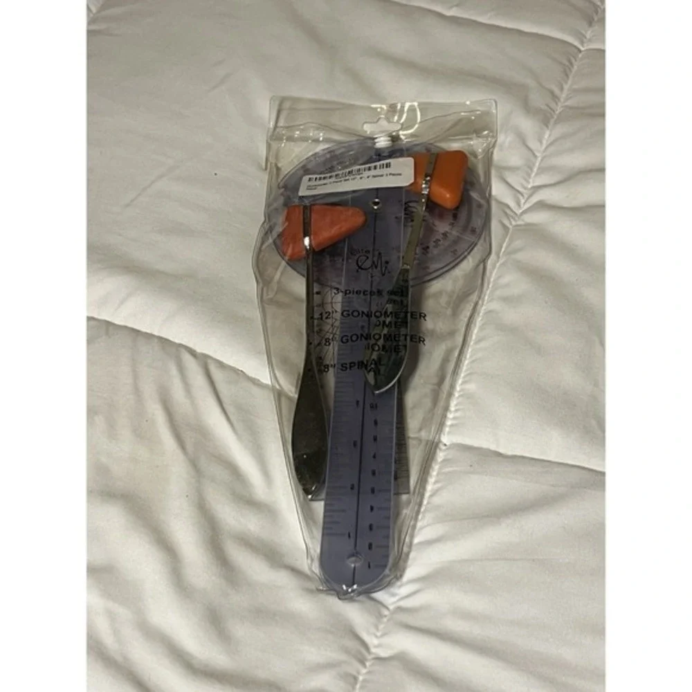 Goniometer Set 3 Pieces of 8/8/12 Inch Occupational Physical‎ Therapy Protractor